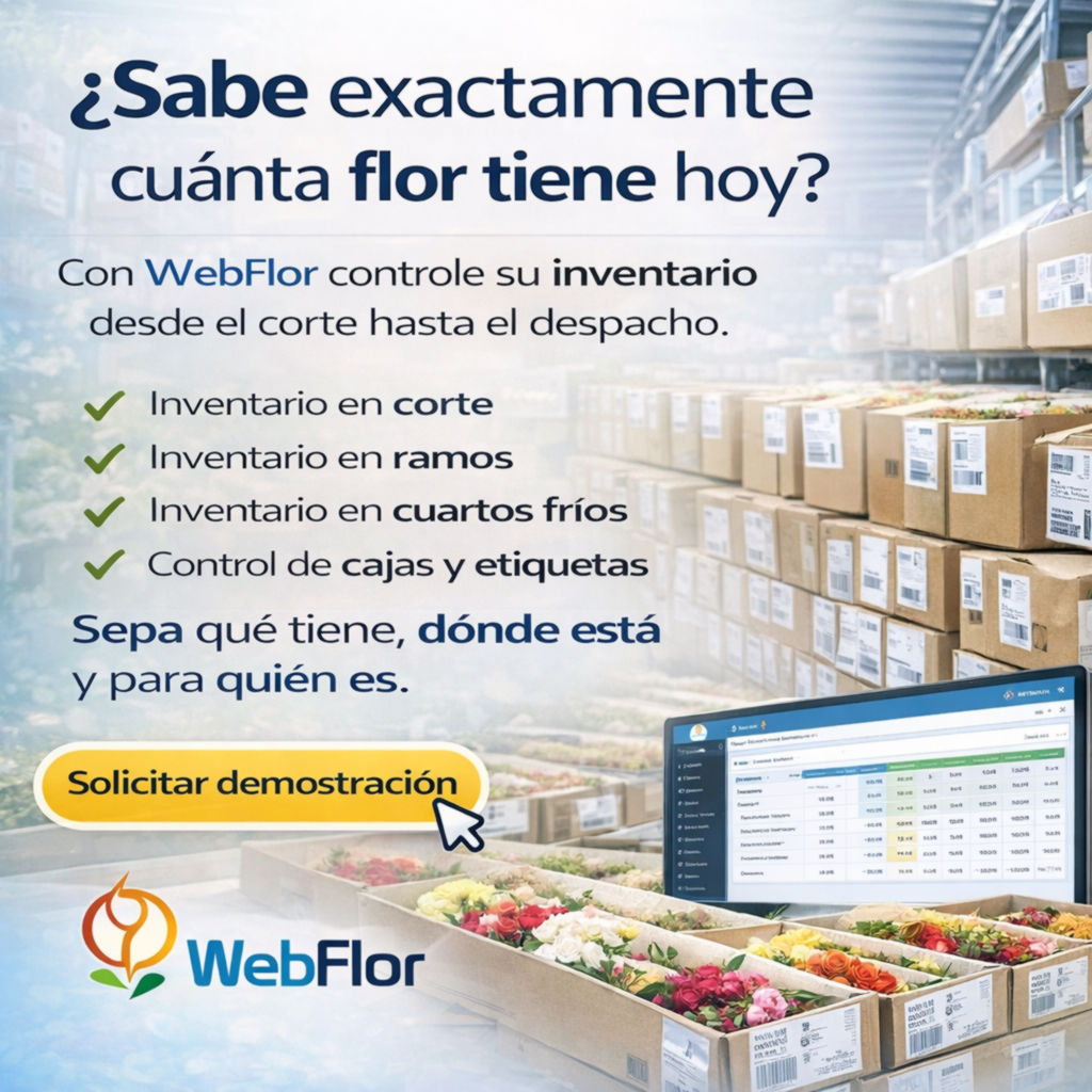 WebFlor control de inventario en flores